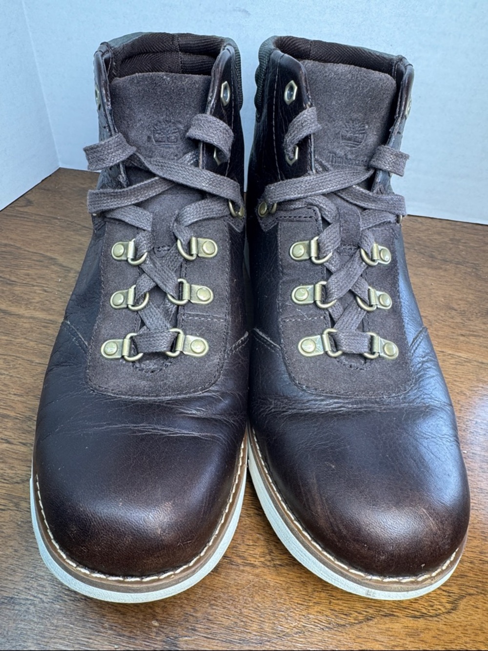 Timberland Womens Earthkeepers Mosley Brown Oiled Leather Lace-up Boots, sz 9.5 - Picture 2 of 15